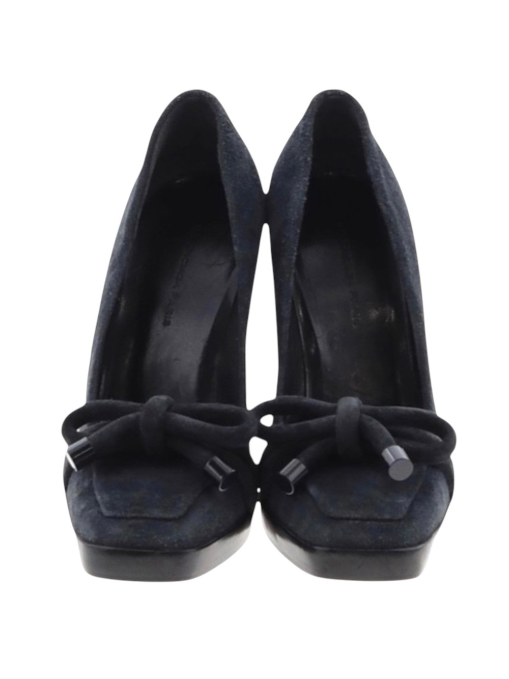 new Balenciaga ♚ Classic Suede Platform Heeled Loafer Pumps ♚ Navy Blue ♚ 35 5M - Picture 9 of 16